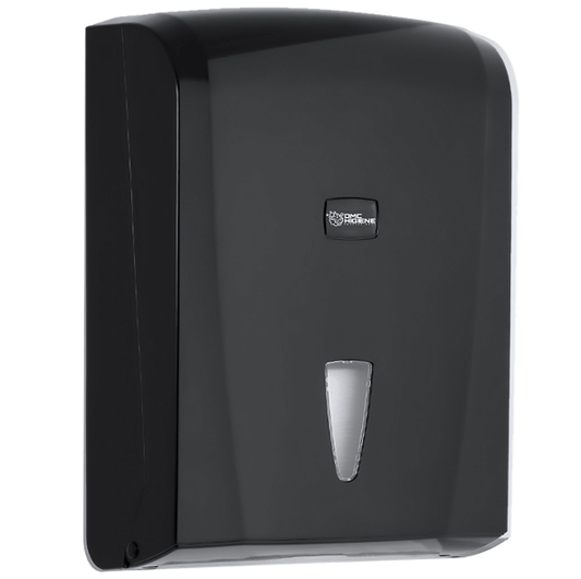 Dispensador Toalhas Mão Zig-Zag XL Preto Plástico ABS Barato Económico Casa Banho Empresas