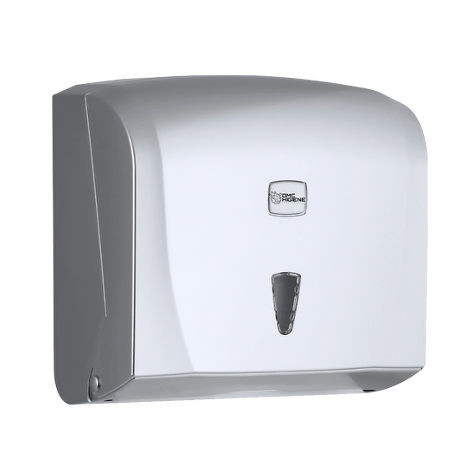 Dispensador Toalhas Mão Zig-Zag Cinzento Plástico ABS Barato Económico Casa Banho Empresas