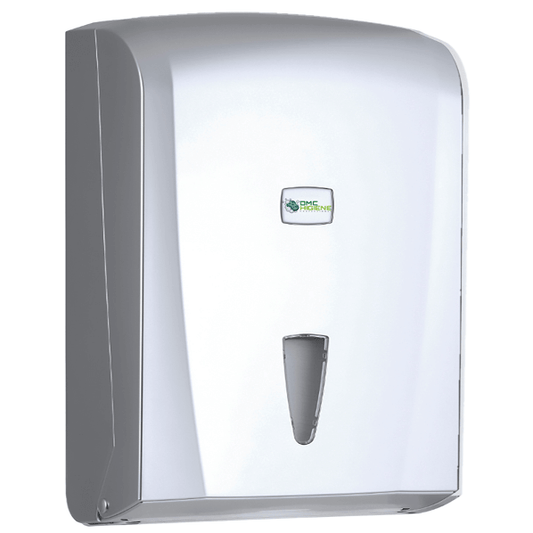 Dispensador Toalhas Mão Zig-Zag XL Cinzento Plástico ABS Barato Económico Casa Banho Empresas