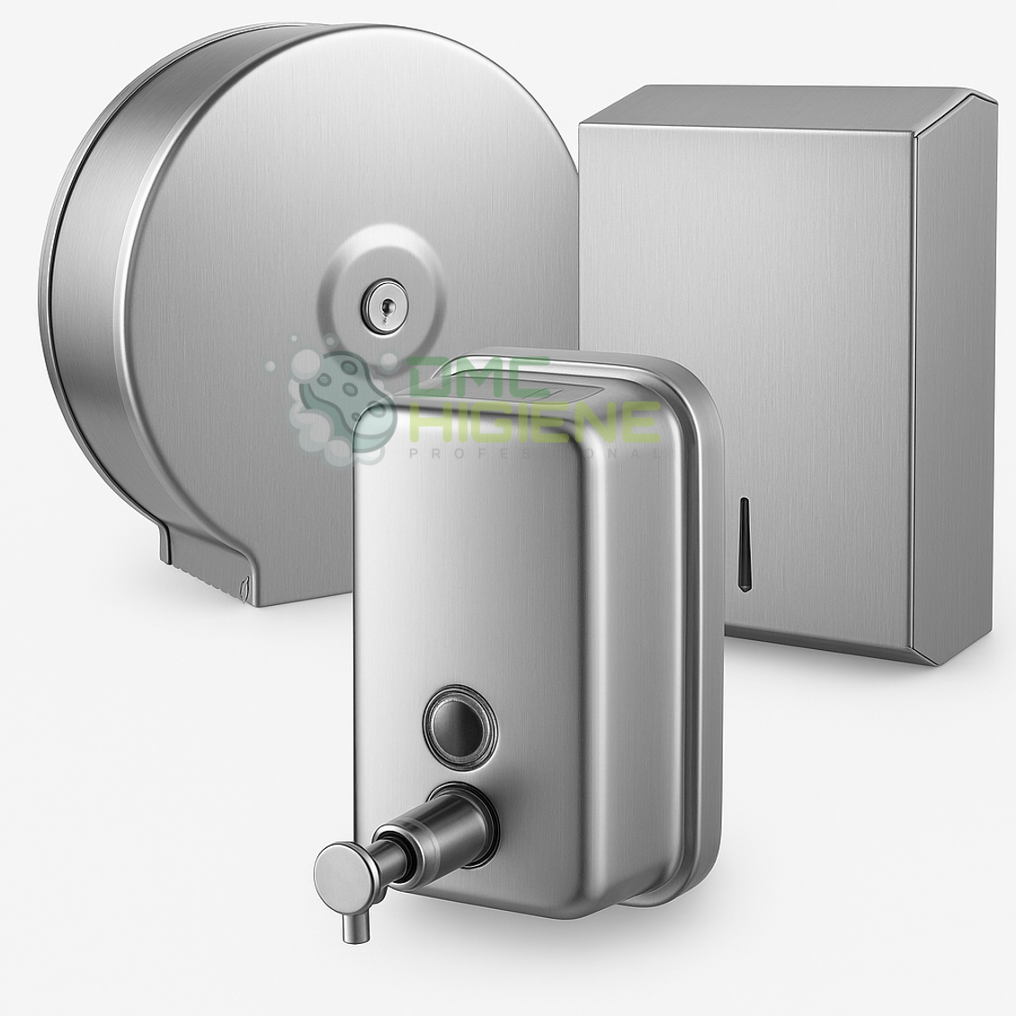 Dispensador Toalhas Mão Zig-Zag Inox Doseador Sabonete Líquido Gel das Mãos Papel Higiénico Jumbo