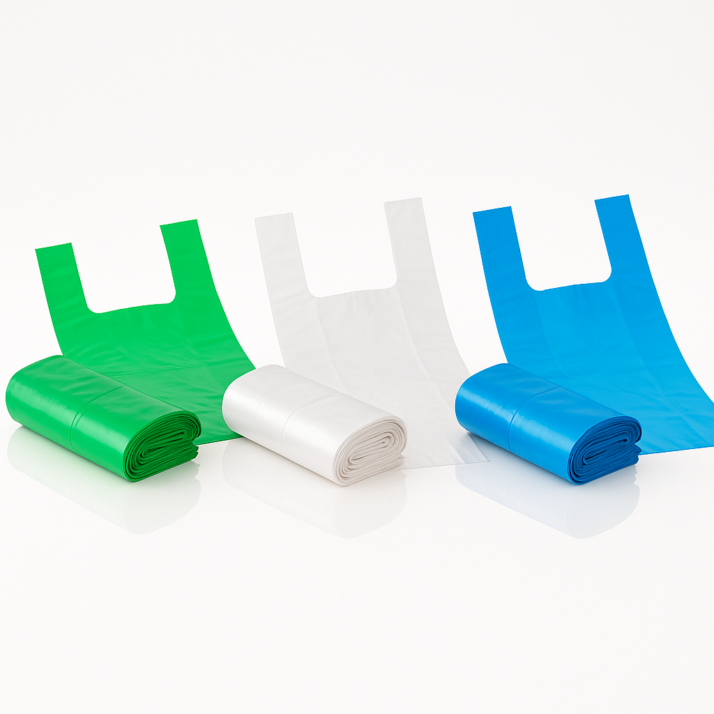 DELFI PRO ASA PEBD Saco Plastico Alça Branco Compras Embalagem 5Kg 30x40cm 40x50cm 50x55cm 60x70cm Empresas Supermercado