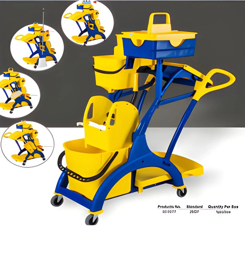 Carrinho Limpeza Piquete Ergonómico Multifuncional Barato Empresas Limpeza Profissional