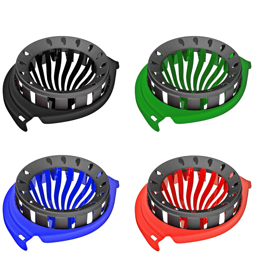 Espremedor Recarga para Balde Oval Ergo em várias cores: preto, verde, azul e vermelho.
