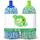 Esfregona Microfibras Pack Duplo Cores Branca Azul Verde Limpezas Profissionais Empresas