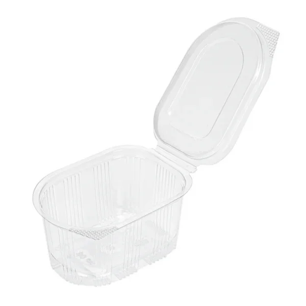 Molheira PET com Tampa Incorporada 80ml, recipiente descartável transparente para molhos e condimentos.