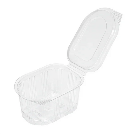 Molheira PET com Tampa Incorporada 80ml, recipiente descartável transparente para molhos e condimentos.