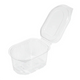 Molheira PET com Tampa Incorporada 80ml, recipiente descartável transparente para molhos e condimentos.