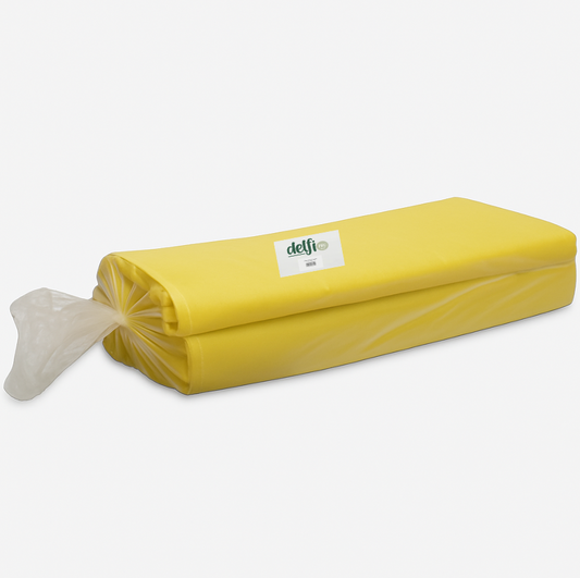 DELFI PRO SCI Saco Lixo Cor Amarelo Industrial 150 litros Reciclagem Ecoponto Empresas Separação Resíduos Profissional Embalagem 10Kg