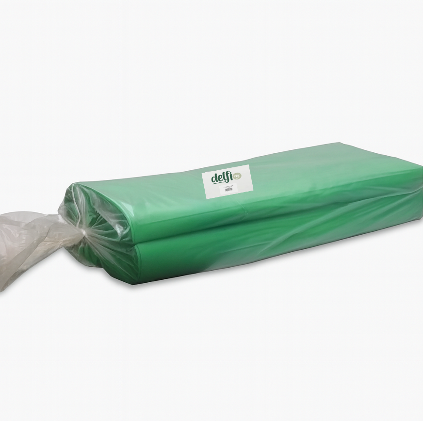 DELFI PRO SCI Saco Lixo Cor Verde Industrial 150 litros Reciclagem Ecoponto Empresas Separação Resíduos Profissional Embalagem 10Kg