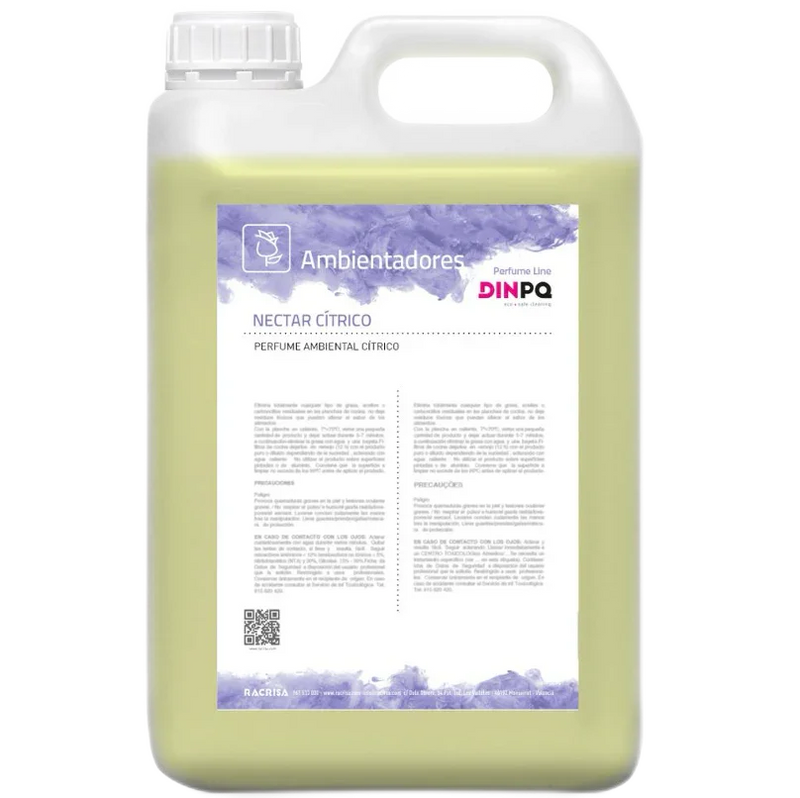Ambientador Líquido Profissional 5 Litros da marca DINPQ NECTAR de aroma citrico