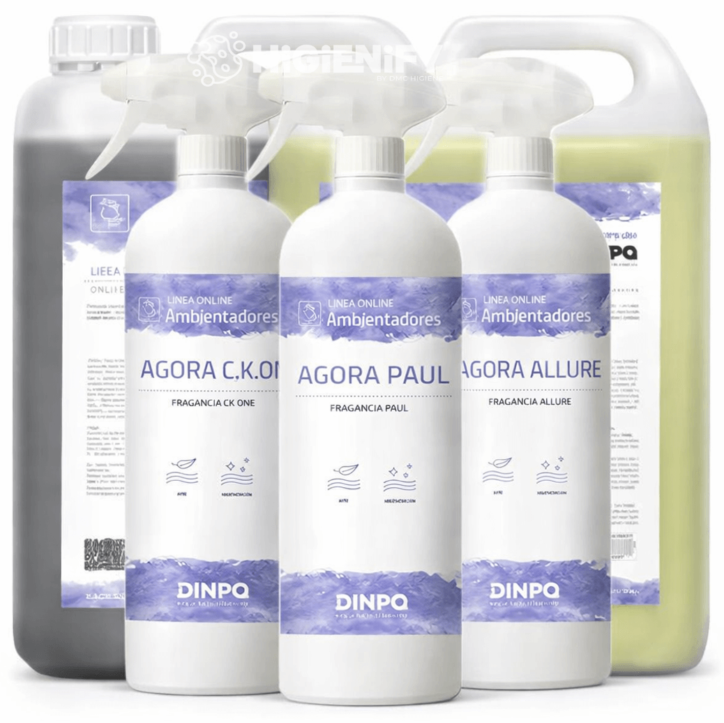 Vários formato de Ambientador Líquido Concentrado tipo Perfume da marca DINPQ AGORA