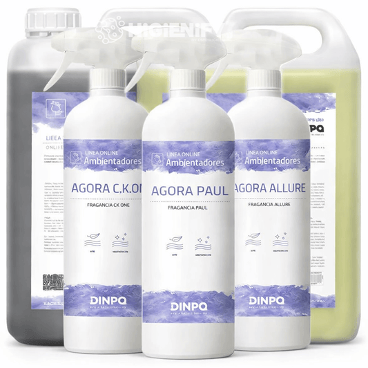 Vários formato de Ambientador Líquido Concentrado tipo Perfume da marca DINPQ AGORA