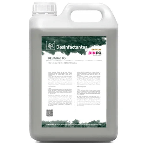 Garrafão de Detergente Desinfetante Hidroalcoólico Profissional 5 Litros DINPQ DESINBAC DS