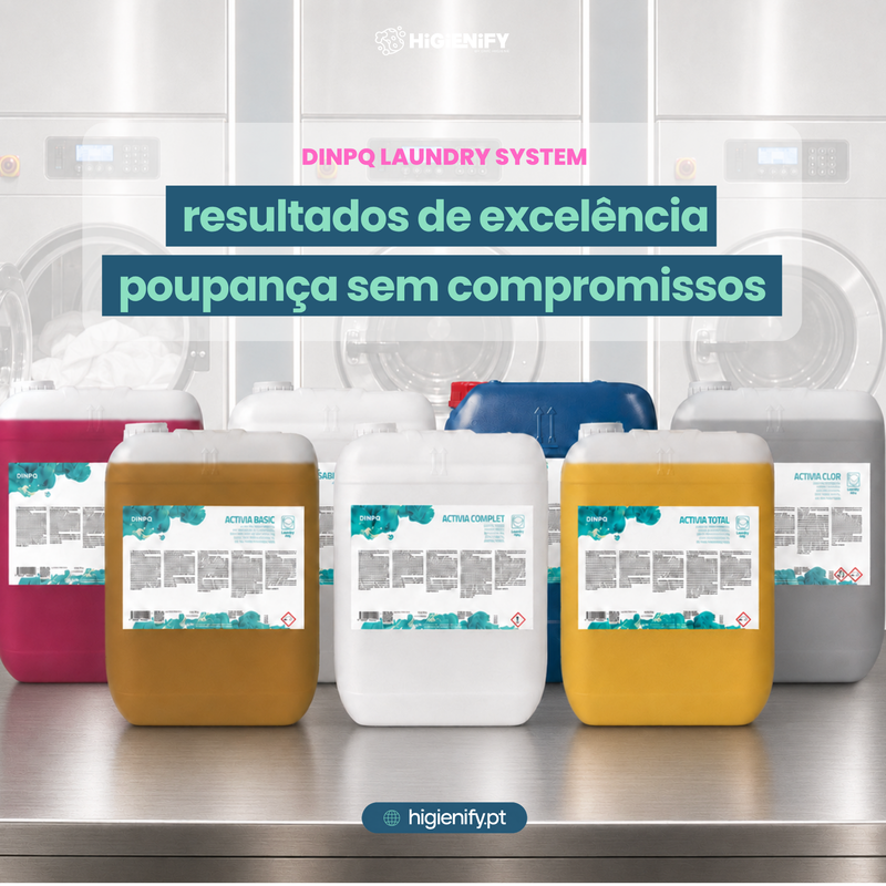 DINPQ LAUNDRY SYSTEM Gama de Detergentes para Lavandarias Profissionais e Industriais de alta performance