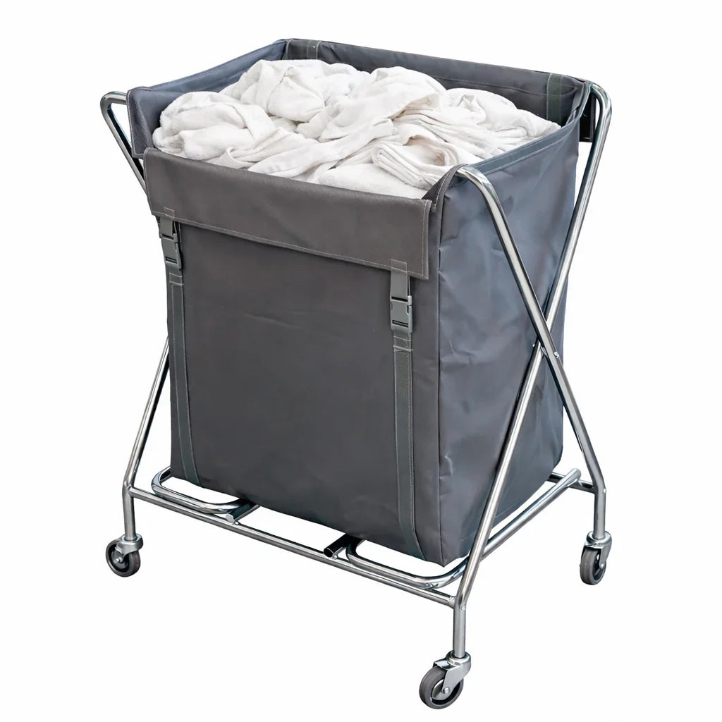 Carrinho Lavandaria Housekeeping Carro Transporte Roupa Suja Hotel Serviço Quartos