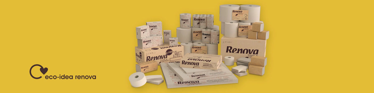 Guardanapos de Papel Ecológicos Renova Love & Action F200 | 3600un