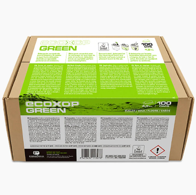 Detergente Lava Tudo Concentrado Cápsulas Hidrossolúveis ECOXOP GREEN uso Profissional
