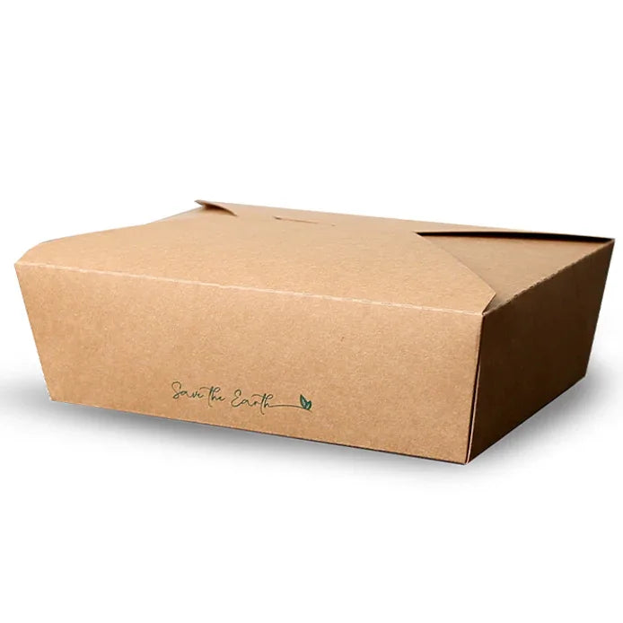 Caixa Take Away Plana 1990ml, embalagem ecológica e prática para take away.