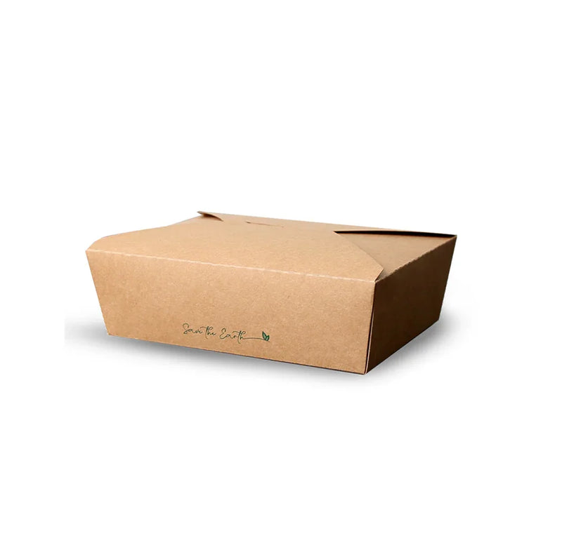 Caixa Take Away Plana 750ml com fecho, ideal para take away em restaurantes.
