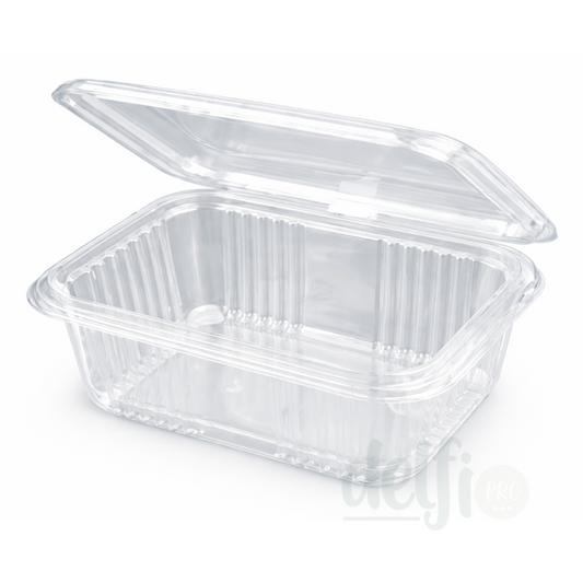 Embalagem PET Transparente 1000ml com Tampa Take Away
