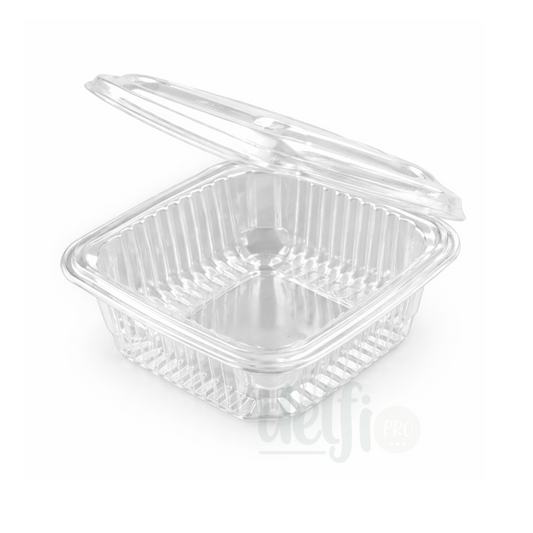 Embalagem PET Transparente 250ml com Tampa Take Away