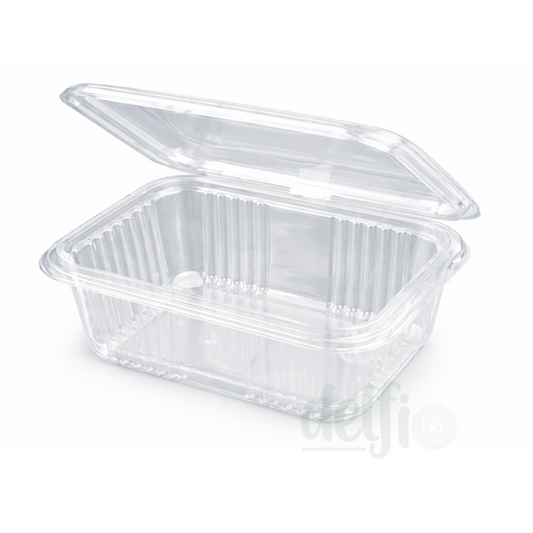 Embalagem PET Transparente 500ml com Tampa Take Away