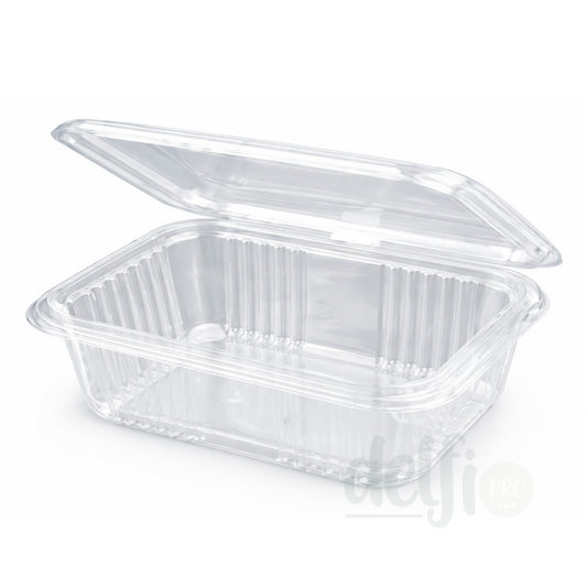 Embalagem PET Transparente 750ml com Tampa Take Away