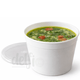 Embalagem Redonda Sopa 500ml Take Away com Tampa Plástico PP Descartável Reutilizável Sopeira Restaurante Churrasqueira