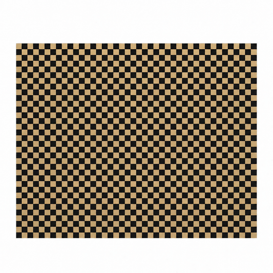 PAPEL FOLHA ANTI-GORDURA FITIPALDI 31x38 com padrão xadrez castanho e preto