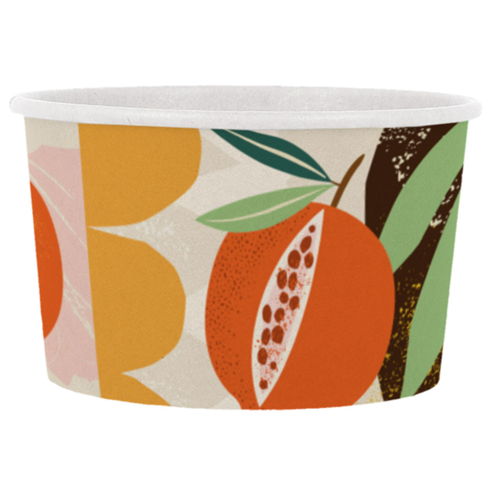 Taça Tigela Gelado Decorada Impressão Cores Grande 240ml 300ml