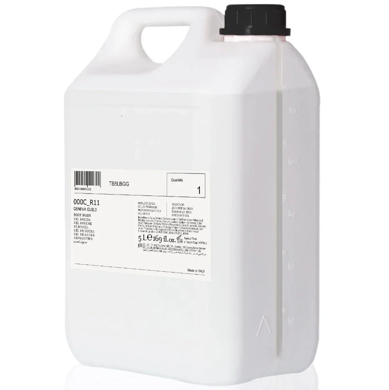 Loção Hidratante Corporal Geneva Guild 5L em embalagem de 5 litros, ideal para hidratação da pele.