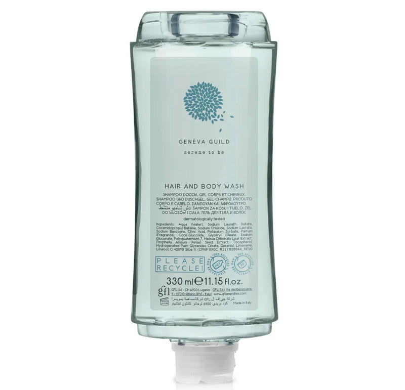 Gel de Banho e Champô 2em1 Geneva Guild 330ml com extratos naturais de aloé vera e melissa