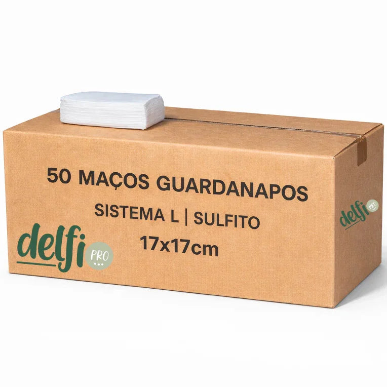 Guardanapos de Bar 17x17cm Sistema L - Caixa de 6000 unidades, prática e económica para uso diário.