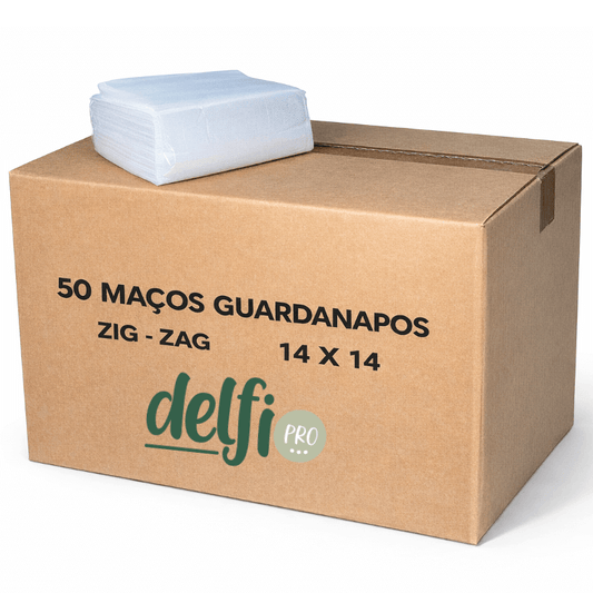 GUARDANAPOS ZIG-ZAG 14x14 Caixa Folha Simples Bar Pastelaria Café
