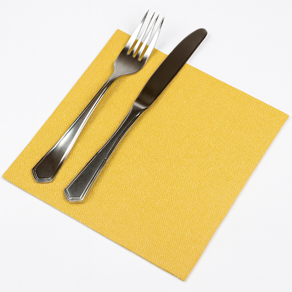 JOKER 40x40 2F PPP AMARELO Guardanapo Mesa Premium 40x40cm Restaurante Marisqueira Luxo Maço Folha Dupla