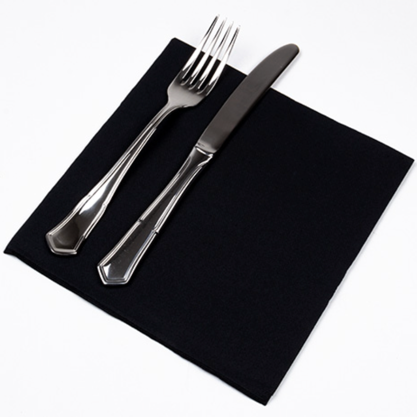 JOKER 40x40 2F PPP PRETO Guardanapo Mesa Premium 40x40cm Restaurante Marisqueira Cor PPP Maço