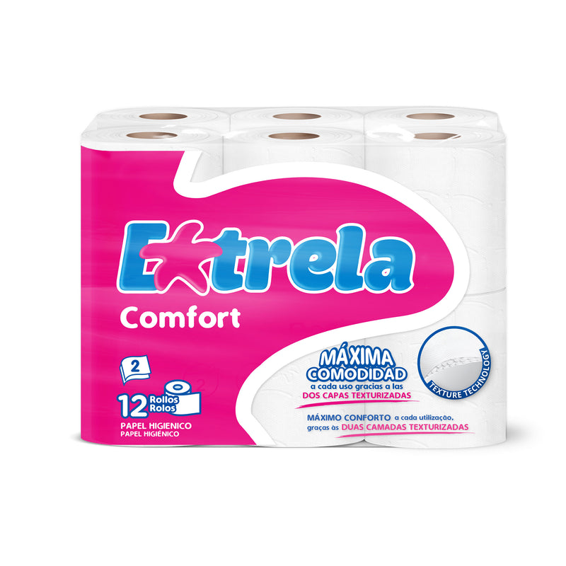 Papel Higiénico 2F Amoos Extrela Comfort (108 Rolos)