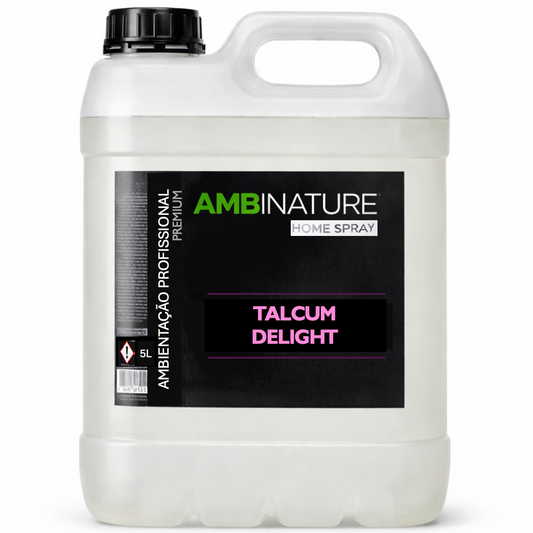 Ambientador Líquido Premium Talcum Delight garrafão 5L da AMBINATURE para uso profissional
