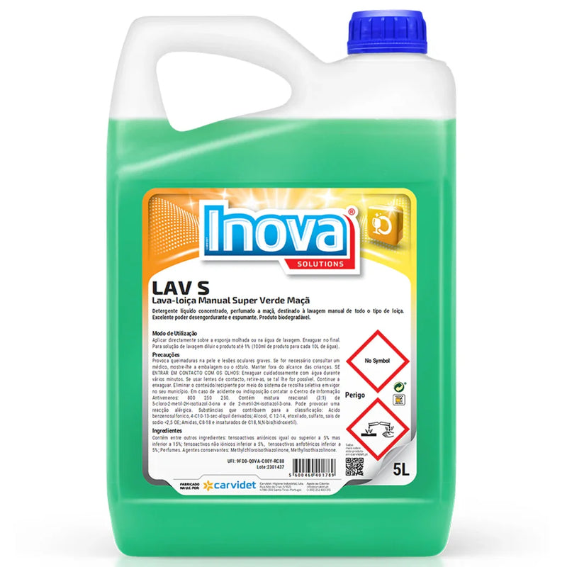 Garrafão de Detergente de Loiça Manual Profissional Concentrado 5 Litros