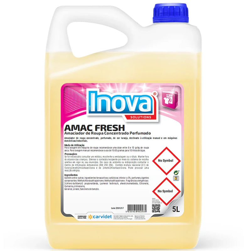 Garrafão de Amaciador da Roupa Profissional 5 Litros da marca INOVA AMAC FRESH