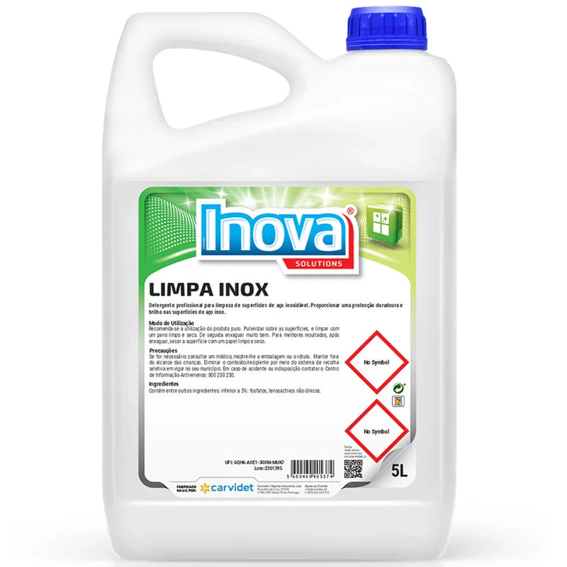 Garrafão de Detergente para Limpeza de Superfícies em Inox 5 Litros