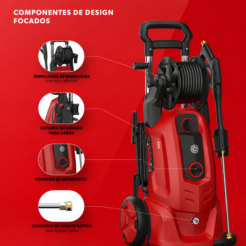 Lavadora de Alta Pressão Profissional IPC PORTOTECNICA G132