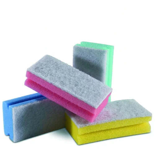 Esfregão Esponja Salvaunhas Profissional em várias cores, ideal para limpeza intensa em cozinhas e restaurantes.