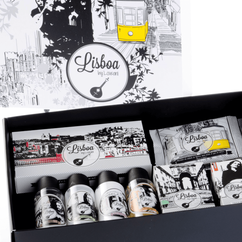 Gel de Banho Lisboa em Frasco 30ml em embalagem de presente com produtos de hotelaria.
