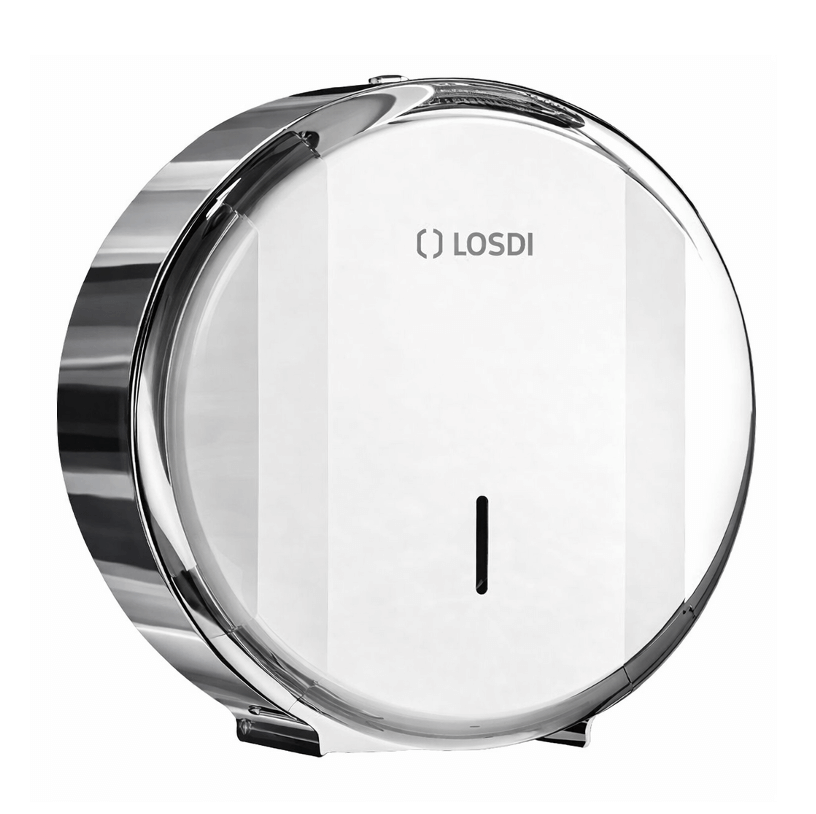 Dispensador Papel Higiénico Jumbo Inox Brilhante Rolo Papel Industrial Empresas Casa de Banho LOSDI ELEGANCE brilho