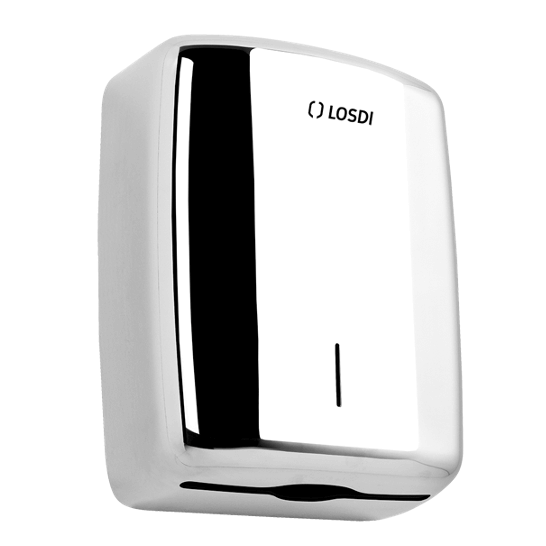 Dispensador Toalhas Mão Zig-Zag Inox Brilhante LOSDI ELEGANCE Brilho Casa de Banho Papel Empresas