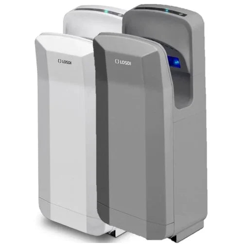Secador Mãos Elétrico Vertical ABS Branco Cinzento Escuro Empresas Centro Comercial
