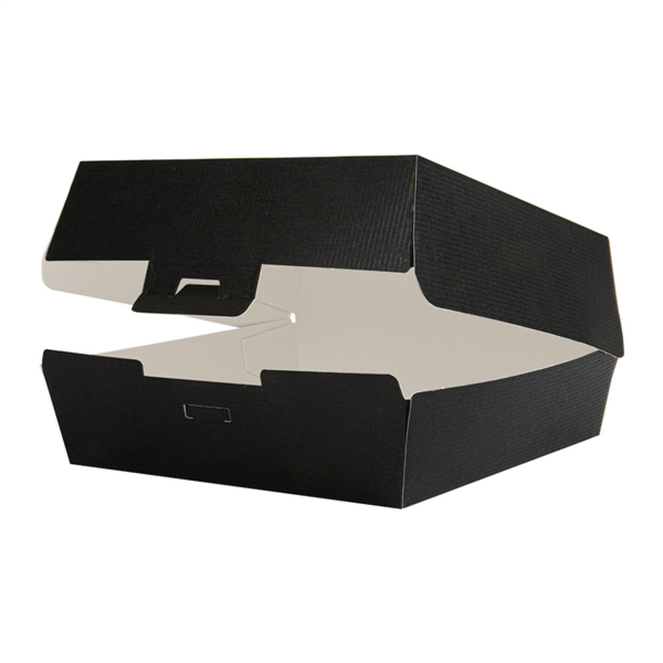 Caixa Menu Comida Sandwich Burrito Kebab Take Away Kraft Preta Concha Garcia de Pou THEPACK