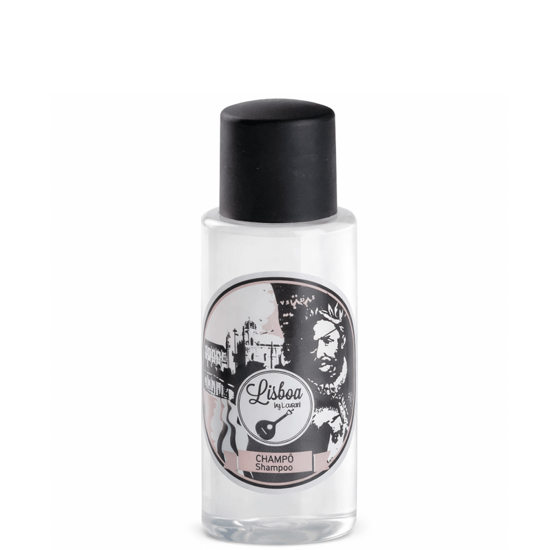 Champô Lisboa em Frasco 30ml, embalagem transparente para amenities, suave e perfeito para hotelaria.