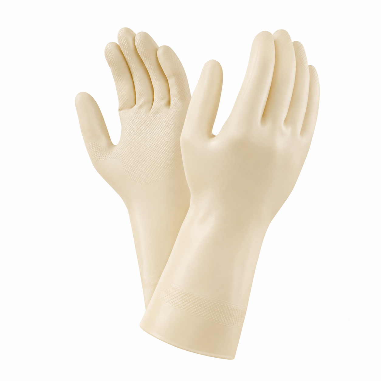 Luva Latex Menage Satinada Reforçada, reutilizável, ideal para limpeza e proteção das mãos, disponível em tamanhos S, M, L.